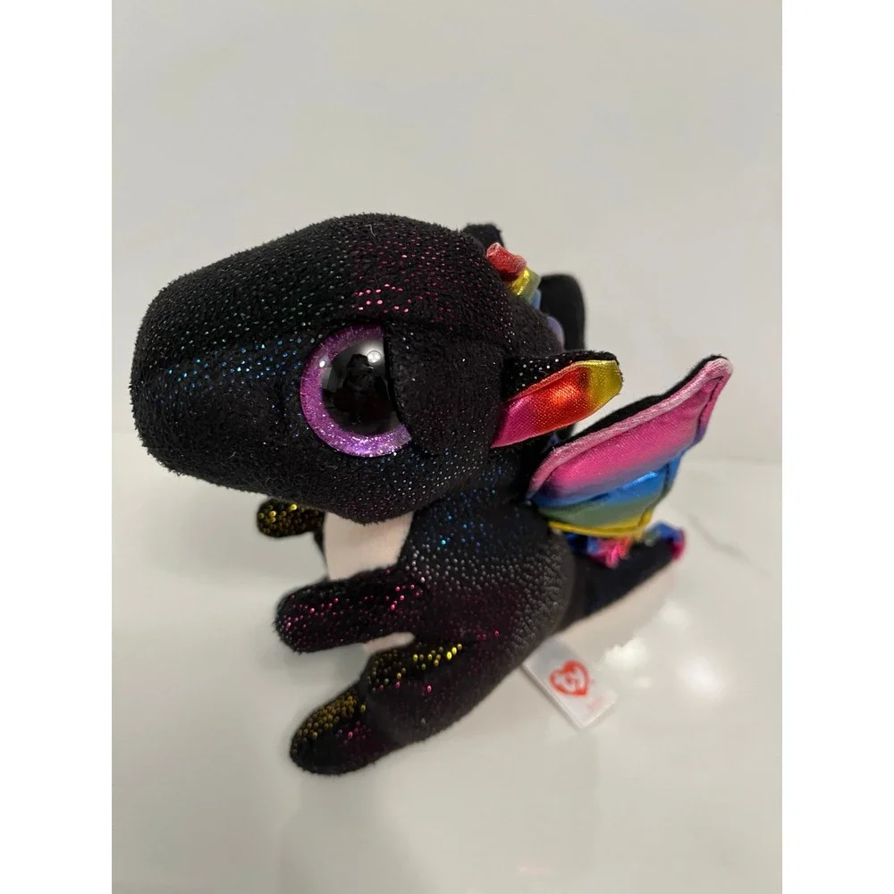 TY Beanie Boos ANORA BLACK RAINBOW DRAGON 9